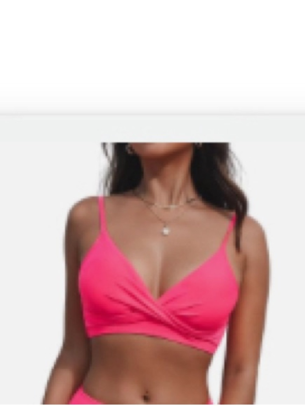 Cupshe Neon Coral Twist Bikini Top